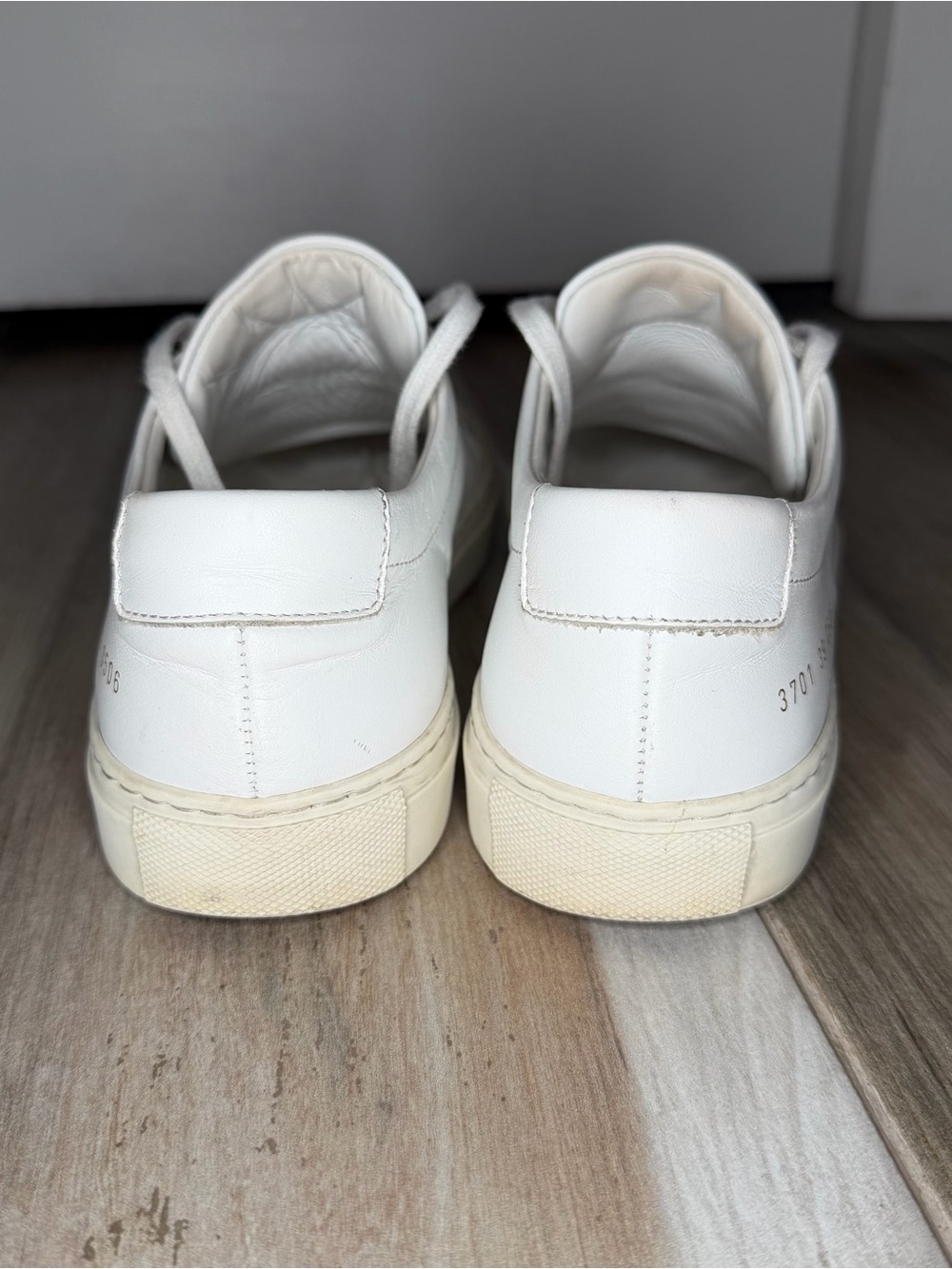 Woman by Common Projects Womens Leather Low Top Sneakers White US 8.5-9 / EU 39 - Picture 5 of 12